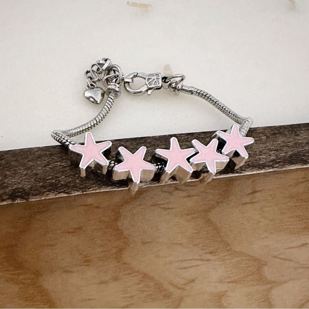 Pink Star Charm Bracelet
